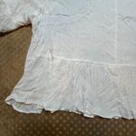 Pink Blush White Peplum Ruffle Sleeve Lagenlook Boxy Oversized Boho Cottagecore Photo 1