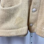 Vintage 60's Hanson XL Virgin Wool Knit Chunky Cardigan Grandpa Grannycore Yellow Photo 7