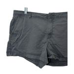 A New Day Gray Flat Front Chino Shorts Stretch Women's Size 18 Photo 2