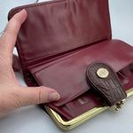 Vintage CVP croc embossed leather wallet . Brown Photo 3