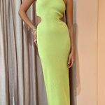Significant Other Skye Cutout Ribbed Backless Midi Dress In Avocado sz:AU10/US6 Green Size 6 Photo 5
