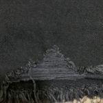 American Eagle  woman size 6 black distressed jean skirt Photo 1