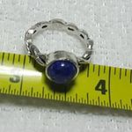 Lapis lazuli Ethnic Sterling Silver Gemstone Ring No Stamp Ring size Photo 2