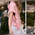 Free People NWT FP Movement My Time Tee - pastel peach pink - Large Photo 5