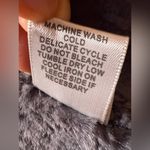  Womens Dress Barn Fleece Faux Fur Jacket Coat Black And Gray XL  Zip Photo 3