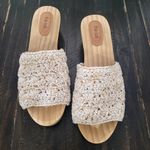 The Sak  Ella Wooden Platform Crochet Clog Women's Size 10 Photo 1