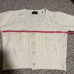 The Kooples Wool Cable Cardigan Ivory White- Size 2 (Medium) Photo 6