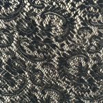 EXPRESS  Tricot Black Lace V-Neck Long Sleeve Top Size M Photo 4