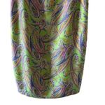 Ralph Lauren SILK paisley floral shift boatneck dress green/multi SZ 6 #2141 Photo 2