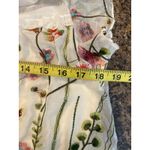 Kaktus White Embroidered Floral‎ Cap Sleeve Shirt Size Small Photo 5