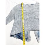Cloth & Stone Womens Blue Stripe Double Layer Gauzy Cotton Split Back Top Size M Photo 8