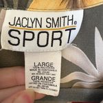 Jaclyn Smith  Sport Vintage Green Hawaiian Floral Shirt Hibiscus Boho Resort L Photo 2