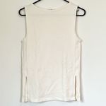 Madewell NWT Sleeveless Boatneck Side Slit Tank in Ivory - Size: Small Photo 1