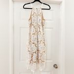 Lulus Lulu’s Temps De L'Amour White Lace Bodycon Midi Dress sz Medium Photo 7