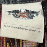 Harley Davidson Women’s  Checkered Plaid Button up Sz S Missing a button Photo 2