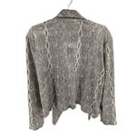 Chico's  Shimmering drape open front metallic crinkle jacket XL party office Photo 1
