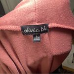 Olivia Blu Olivia Blu Women's Dusty Rose Open Front Long Style Cardigan Size L 3/4 Sleeves Photo 2