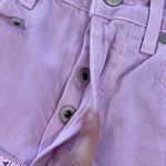AMO Womens Button Fly 100% Cotton Tomboy Crop Pants‎ Purple Size 24 Pink Photo 8