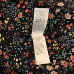 Lucky Brand  Ditsy Floral Off The Shoulder Boho Mini Dress Black Multicolor Small Photo 6