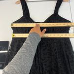 Olivia Matthews Dress Womens XL Black Leopard Velvet Burnout Handkerchief Hem Photo 13