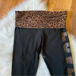 PINK - Victoria's Secret Victoria’s Secret PINK Cotton Foldover Legging Leopard Print with Logo Photo 3