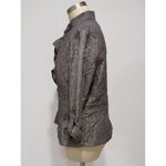 Chico's Jolene Crinkle Metallic Ruffle Collar Button Up Jacket Size 1 (Medium) Photo 3