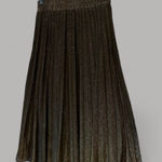 None Elegant Pleated Antique Bronze MIDI Pleated‎ Skirt Size Medium Photo 0