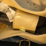 Emma Fox  Large Tan/Black Leather Gold accent Purse Photo 9