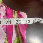 Jessica Howard 90s Sleeveless Blouse Sz 18W Pink Green Psychedelic Retro Top Photo 4