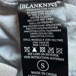 BLANK NYC  Grey Faux Leather Moto Diagonal Zip Jacket Y2K Minimalist Neutral Boss Photo 6