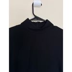 Alexis  Classic Black Mock Neck Bell Sleeve‎ Zip Back Stretch Top Shirt Small Photo 2