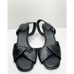 Nordstrom Rack Sandals Womens Size 8 Black Open Toe Faux Leather Slingback Photo 3