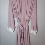 Angel Maternity Women’s Size M/L Bamboo Robe Pink Crochet Trim Hospital Robe NEW Size L Photo 1