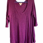 Feather Clothing Purple Knit Boho Top Size L Photo 1