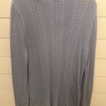 Talbots  - women’s Cableknit Turtleneck light Blue Sweater - large‎ Photo 3