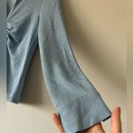 ZARA  Sparked Ruched Button Front Cutout Long Sleeve Top Size Small Photo 4