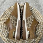 Michael Kors Michael Monique Monogram Trainer Shoes Sneakers Lace-Up in Tan 7 Photo 5