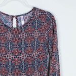 Xhilaration  Womens Long Sleeve Geometric Mini Dress Size S Crochet Cuffs Boho Photo 1