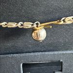 Vintage AB & goldtone EUC floral pattern necklace. Goldtone snail link chain Pink Photo 2