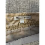 Banana Republic  Heritage Collection Leather Mini Skirt Camel Tan Pockets Size 8 Photo 2