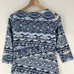 J. McLaughlin Nicola Dress Lekha Geo Stripe Tiered Layered Catalina Cloth Soft Photo 10