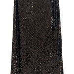 Festive Sequined Black Gold Maxi Skirt Size Small Maximalist Disco Whimsygoth Photo 0