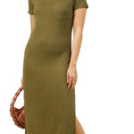 Outerknown  Neptune Tee Dress in Olive Small NWT Photo 0