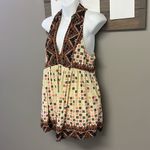 Free People  Sleeveless Collared Boho Flowy Key Hole Tank V-Neck Tunic- Medium Photo 1