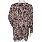 J.Jill Shirt Womens Medium Petite Red White Paisley Wearever Collection Tunic Photo 3