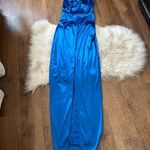 Lulus LULU’S Utterly Unforgettable Royal Blue Satin Sleeveless Mxi Dress Photo 4