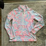 Lilly Pulitzer Skipper Popover Quarter Zip Up Sweatshirt Sun Siren Summer Ray Photo 1