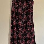🦋 Vintage A Wild Thyme Black Pink Floral Butterfly Midi Maxi 90s Casual 14P Photo 0