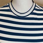 Capulet "Sandra" Cream & Teal Striped Bodysuit Photo 2