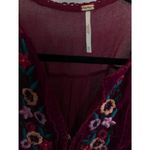 Free People  embroidered floral midi dress in raspberry size XSmall Photo 5